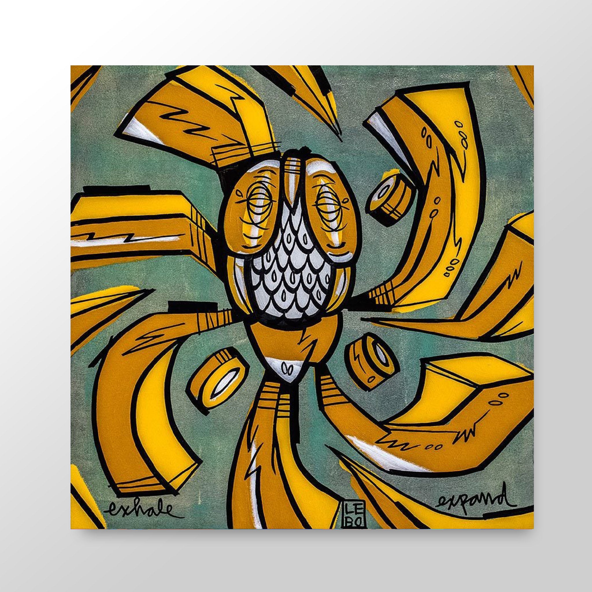 Exhale And Expand - Lebo Brushed Aluminum Artbond